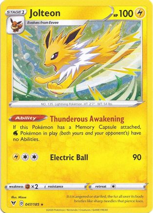 Jolteon (Cosmos Holo) 047/185  - Holofoil - Promo