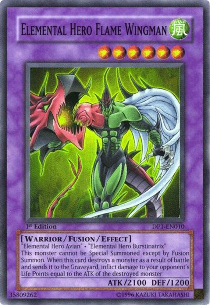 Elemental HERO Flame Wingman (DP1-EN010) - Super Rare