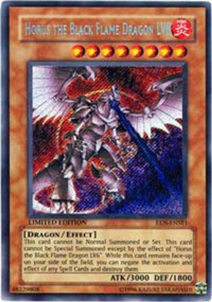 Horus The Black Flame Dragon LV8 (EEN-ENSE1) - Secret Rare