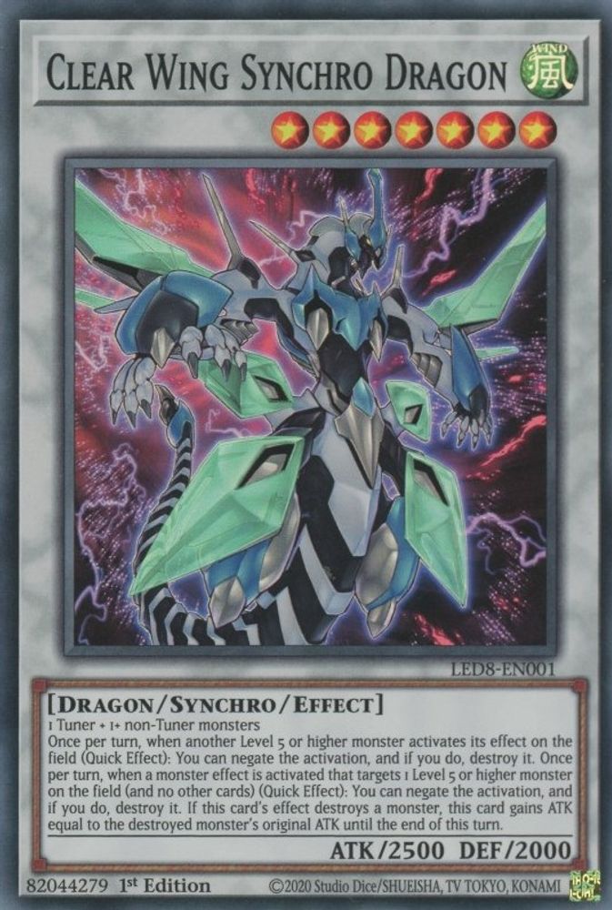 Clear Wing Synchro Dragon (LED8-EN001) - Super Rare