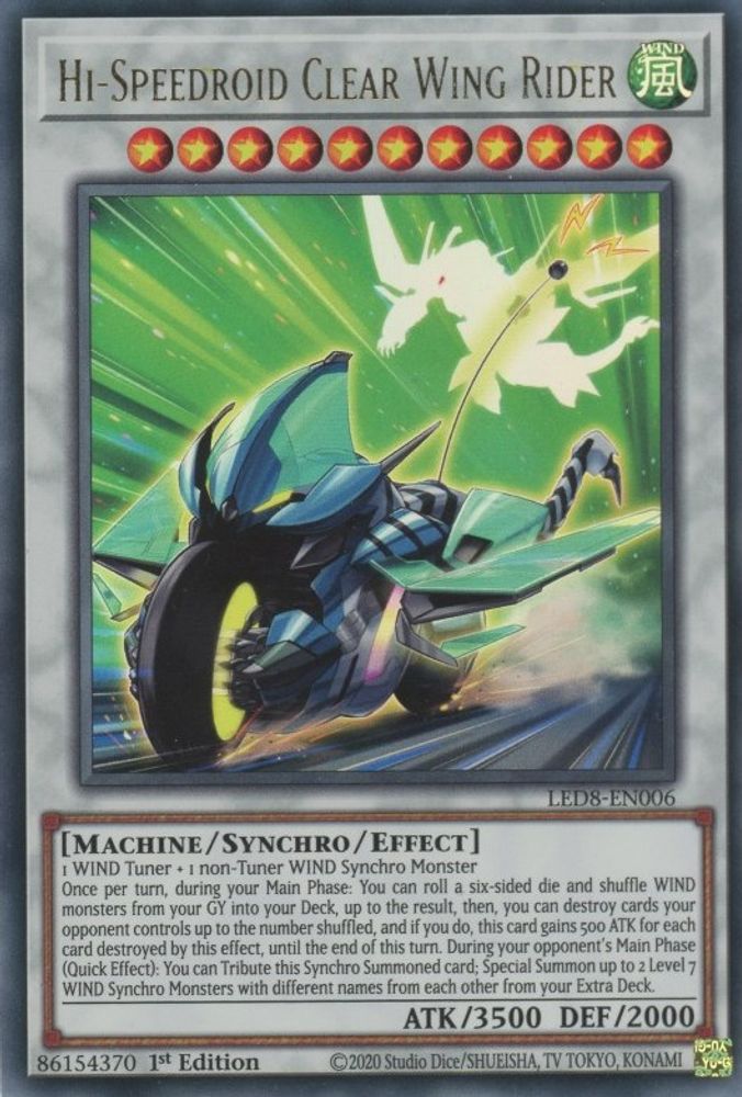 Hi-Speedroid Clear Wing Rider (LED8-EN006) - Ultra Rare