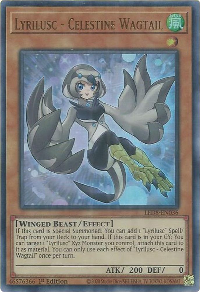 Lyrilusc - Celestine Wagtail (LED8-EN036) - Ultra Rare
