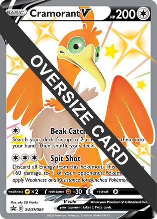 Cramorant V (SWSH086) (carte Jumbo) [Épée et Bouclier : Black Star Promos] 