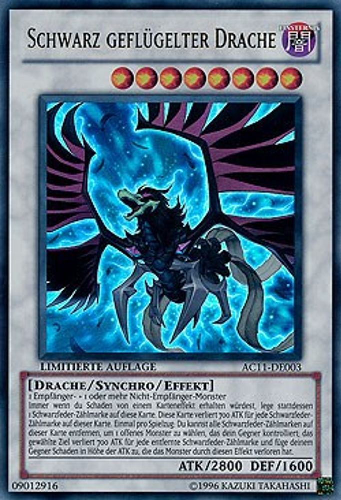 Black-Winged Dragon (German) - "Schwarz geflugelter Drache" (AC11-DE003) - Ultra Rare
