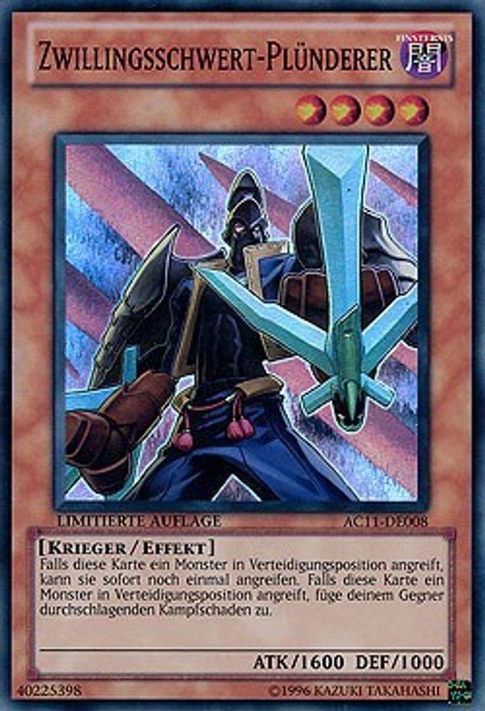 Twin-Sword Marauder (German) - "Zwillingsschwert-Plunderer" (AC11-DE008) - Super Rare