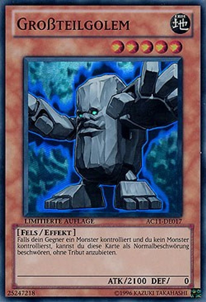 Big Piece Golem (German) - "Grossteilgolem" (AC11-DE017) - Super Rare