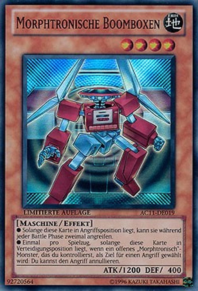 Morphtronic Boomboxen (German) - "Morphtronische Boomboxen" (AC11-DE019) - Super Rare