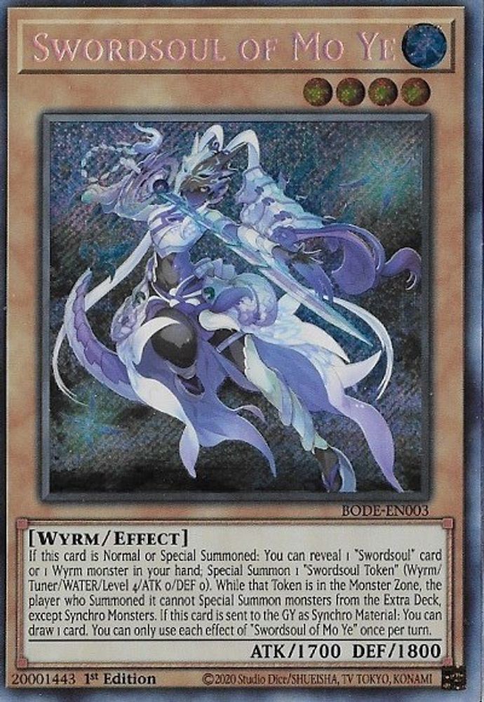 Swordsoul of Mo Ye (BODE-EN003) - Secret Rare