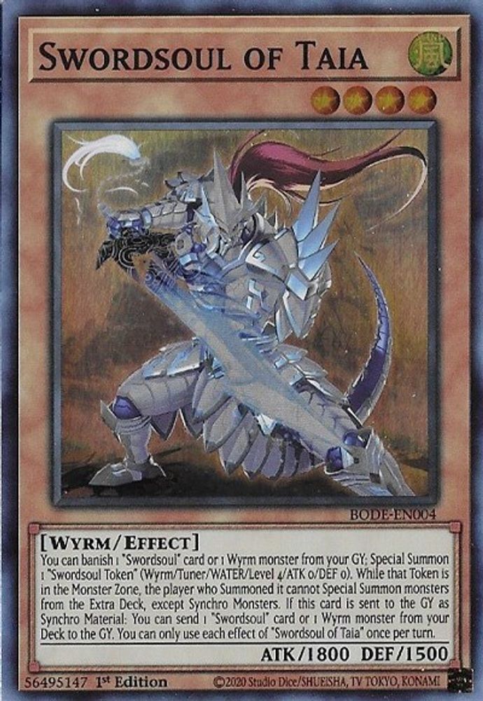 Swordsoul of Taia (BODE-EN004) - Super Rare