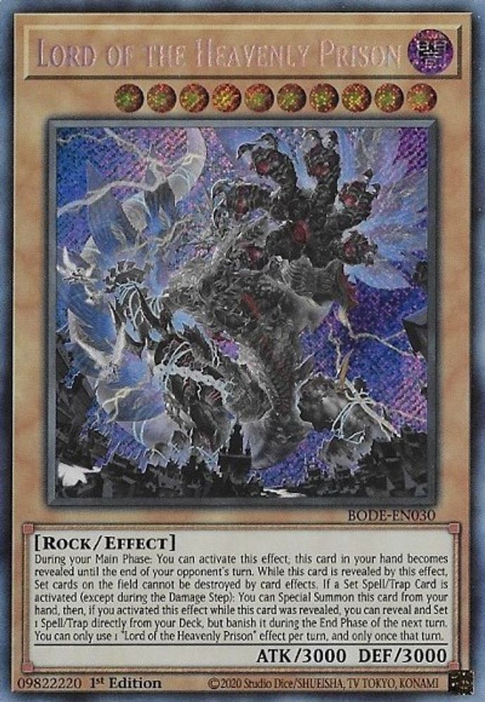Lord of the Heavenly Prison (BODE-EN030) - Secret Rare