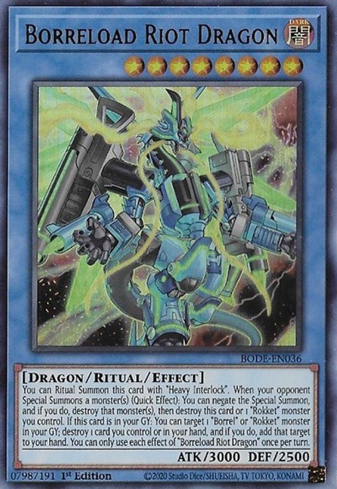 Borreload Riot Dragon (BODE-EN036) - Ultra Rare