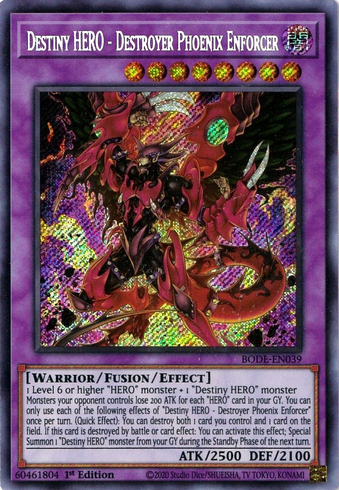 Destiny HERO - Destroyer Phoenix Enforcer (BODE-EN039) - Secret Rare