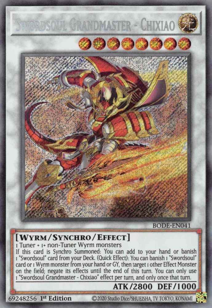 Swordsoul Grandmaster - Chixiao (BODE-EN041) - Secret Rare
