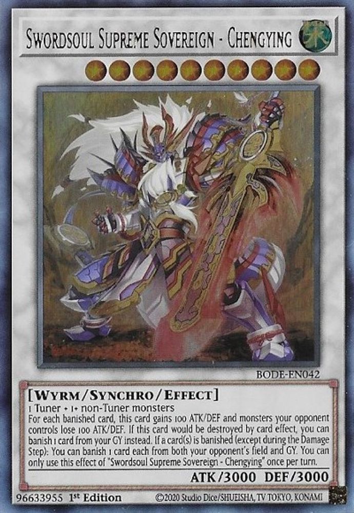 Swordsoul Supreme Sovereign - Chengying (BODE-EN042) - Ultra Rare