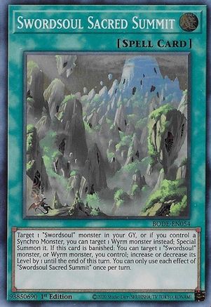 Swordsoul Sacred Summit [BODE-EN054] Super Rare