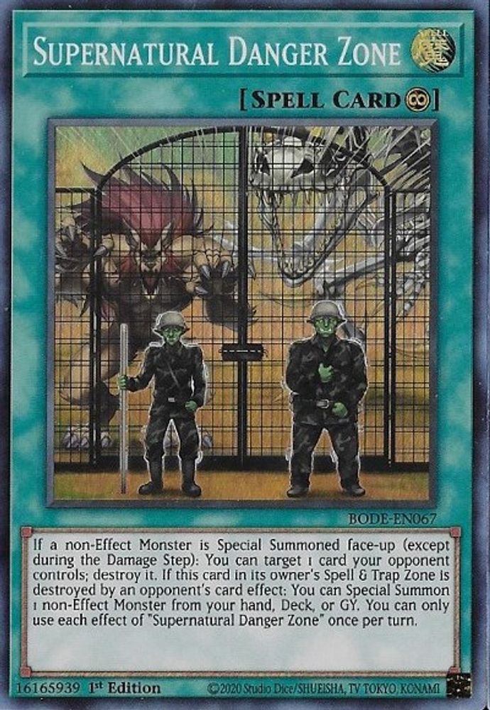 Supernatural Danger Zone (BODE-EN067) - Super Rare
