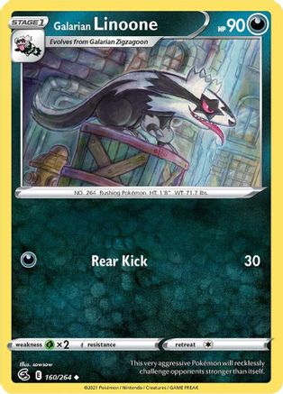 Galarian Linoone 160  - Uncommon