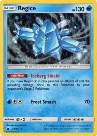 Regice (Cosmos Holo) 028/111  - Holofoil - Promo