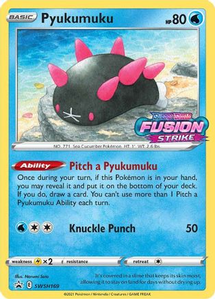 Pyukumuku (Prerelease) SWSH169  - Holofoil - Promo