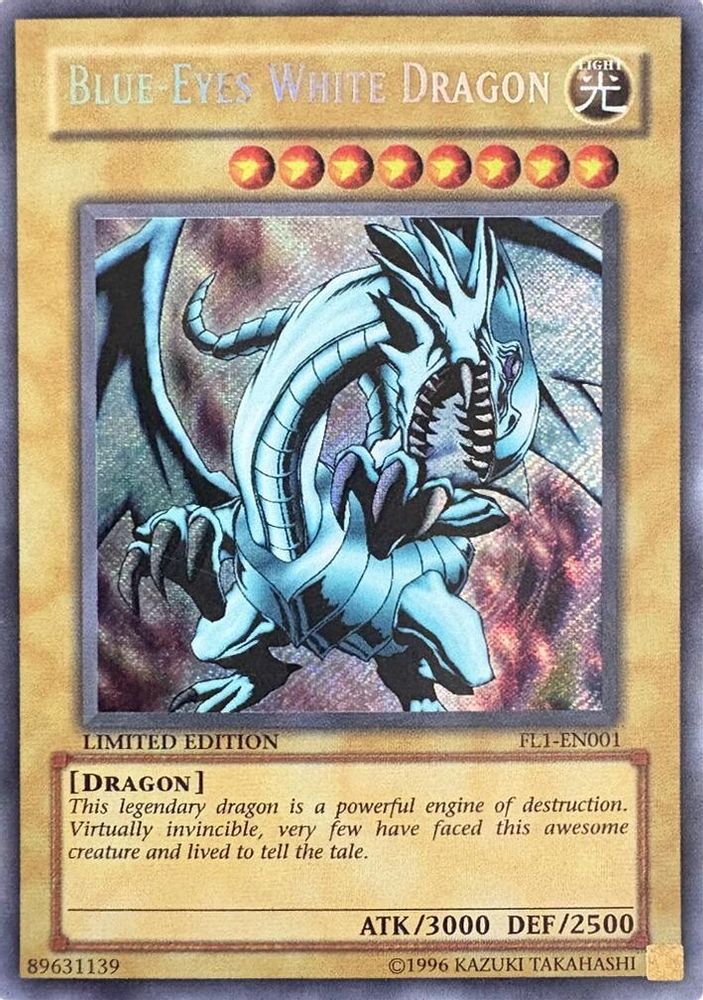 Blue-Eyes White Dragon (FL1-EN001) - Secret Rare