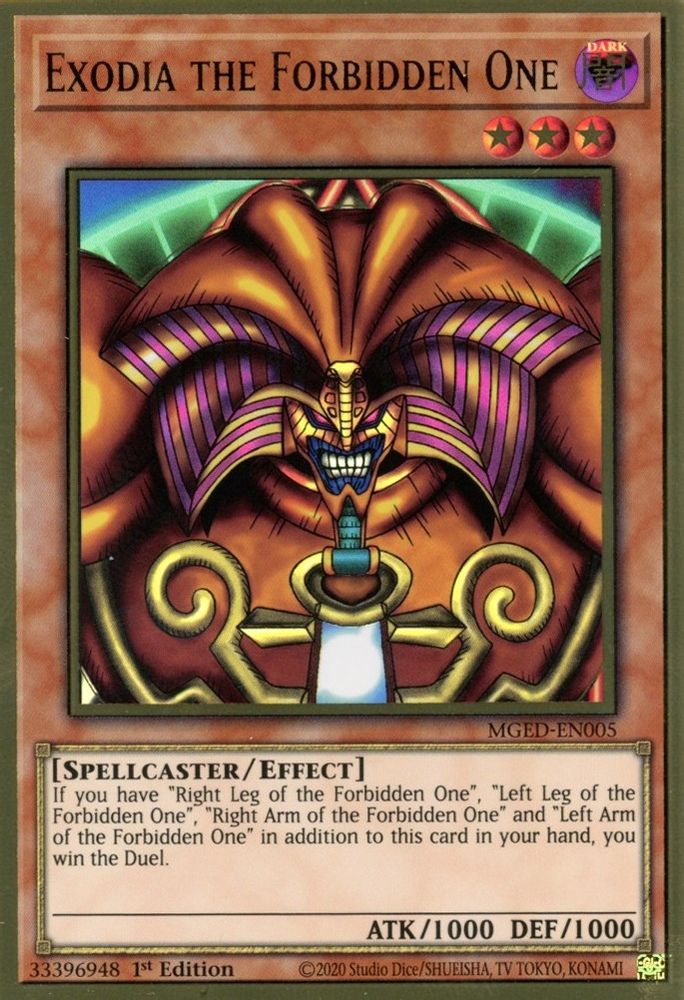 Exodia the Forbidden One (MGED-EN005) - Premium Gold Rare
