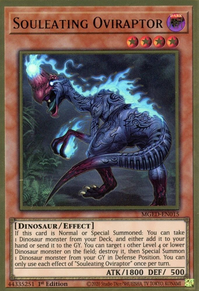 Souleating Oviraptor (MGED-EN015) - Premium Gold Rare