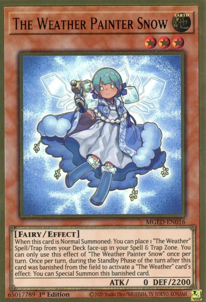 The Weather Painter Snow (MGED-EN016) - Premium Gold Rare