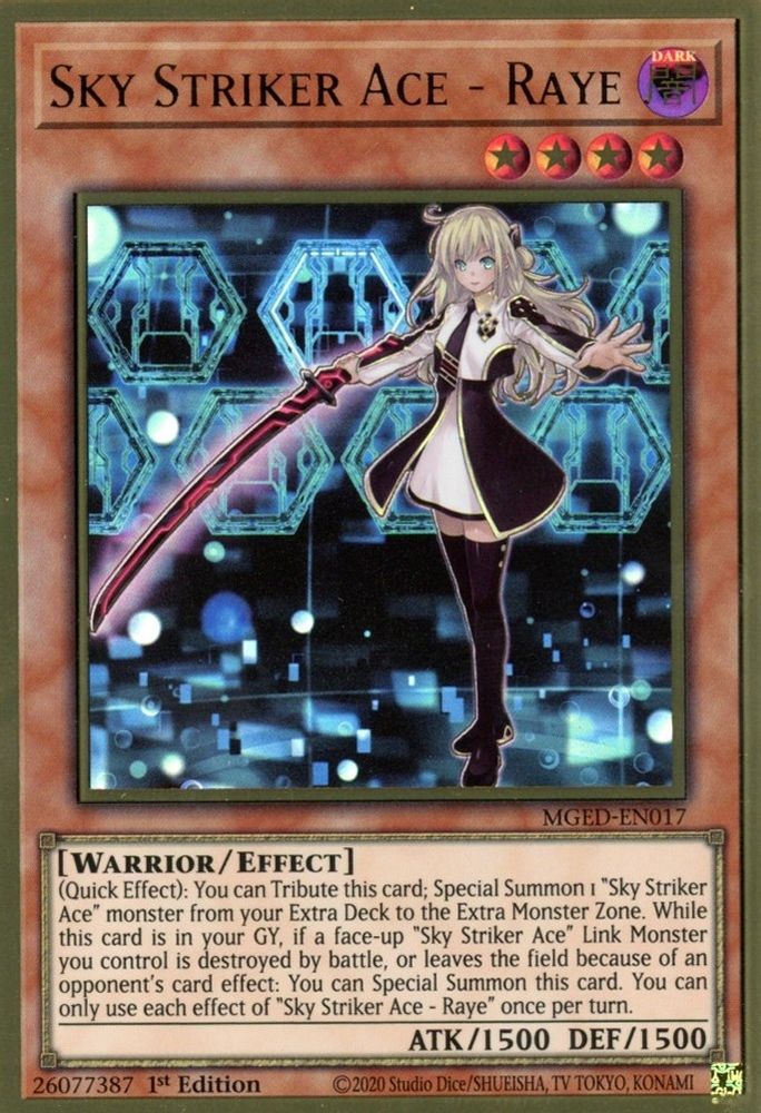 Sky Striker Ace - Raye (MGED-EN017) - Premium Gold Rare