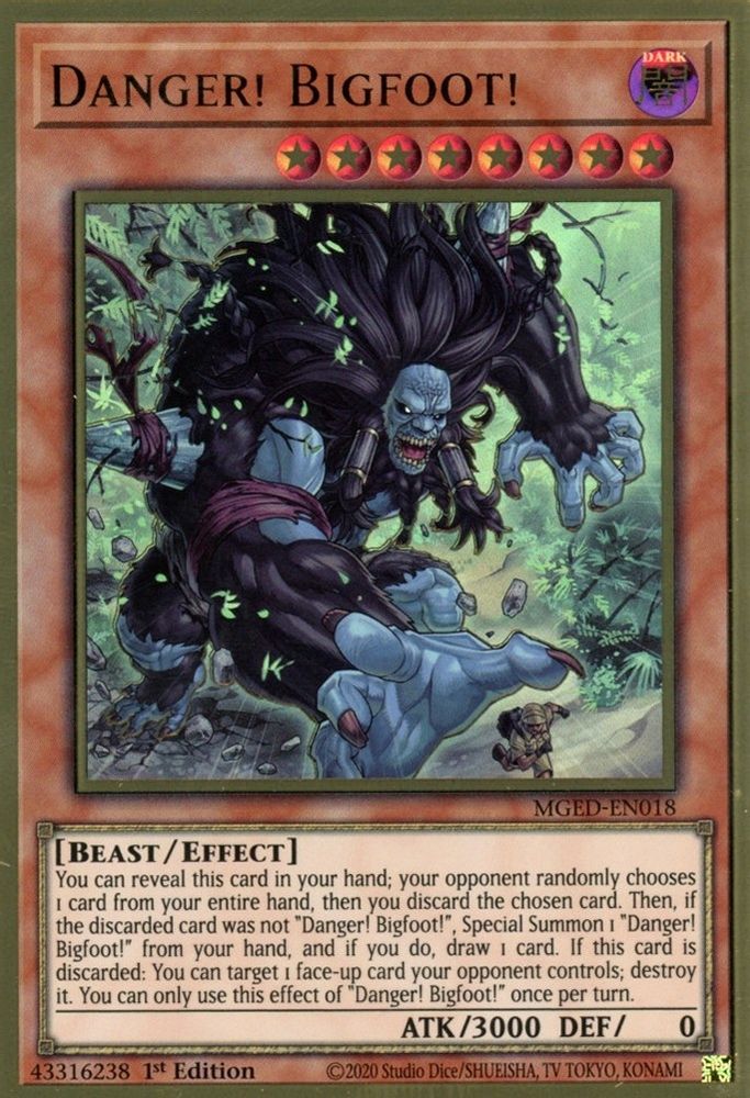 Danger! Bigfoot! (MGED-EN018) - Premium Gold Rare