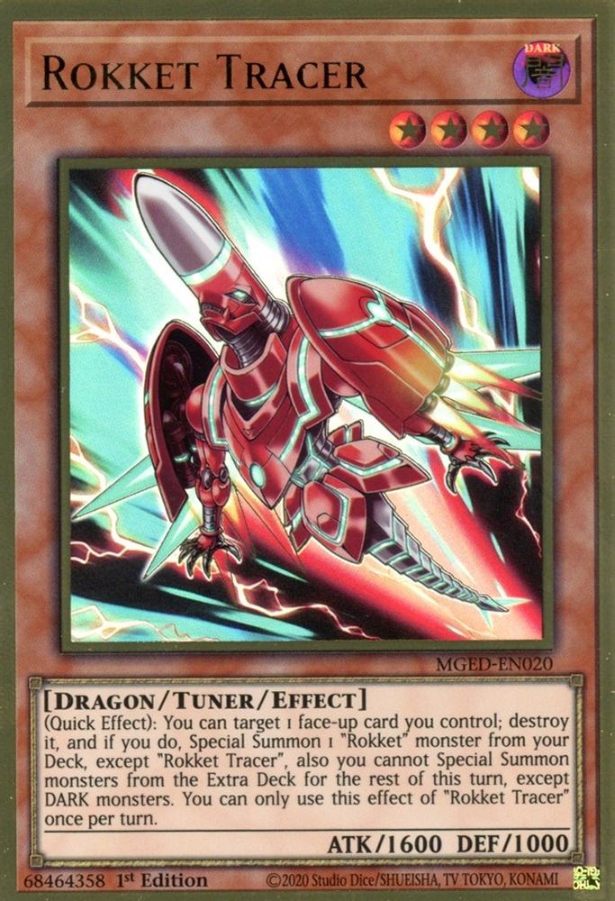 Rokket Tracer (MGED-EN020) - Premium Gold Rare