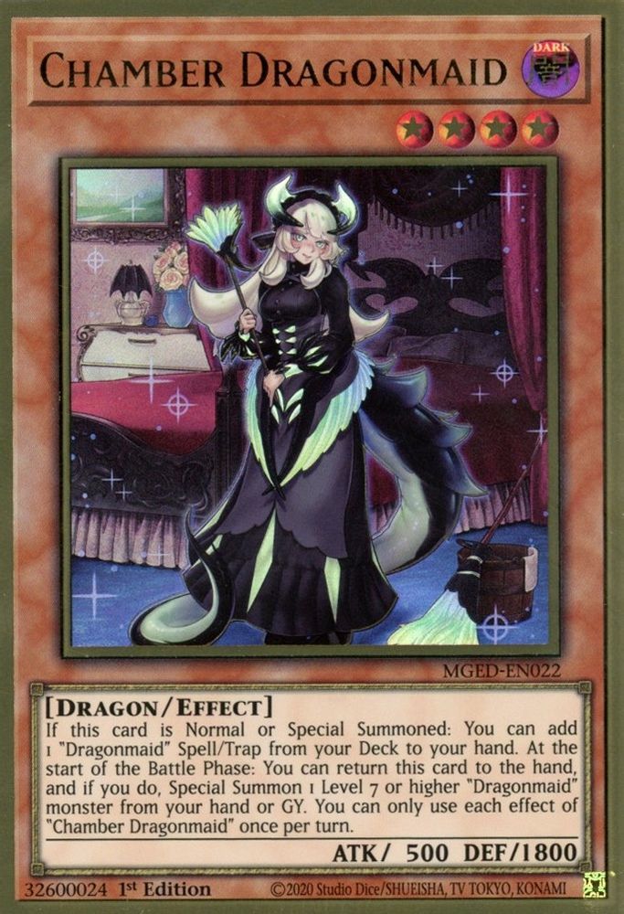 Chamber Dragonmaid (MGED-EN022) - Premium Gold Rare