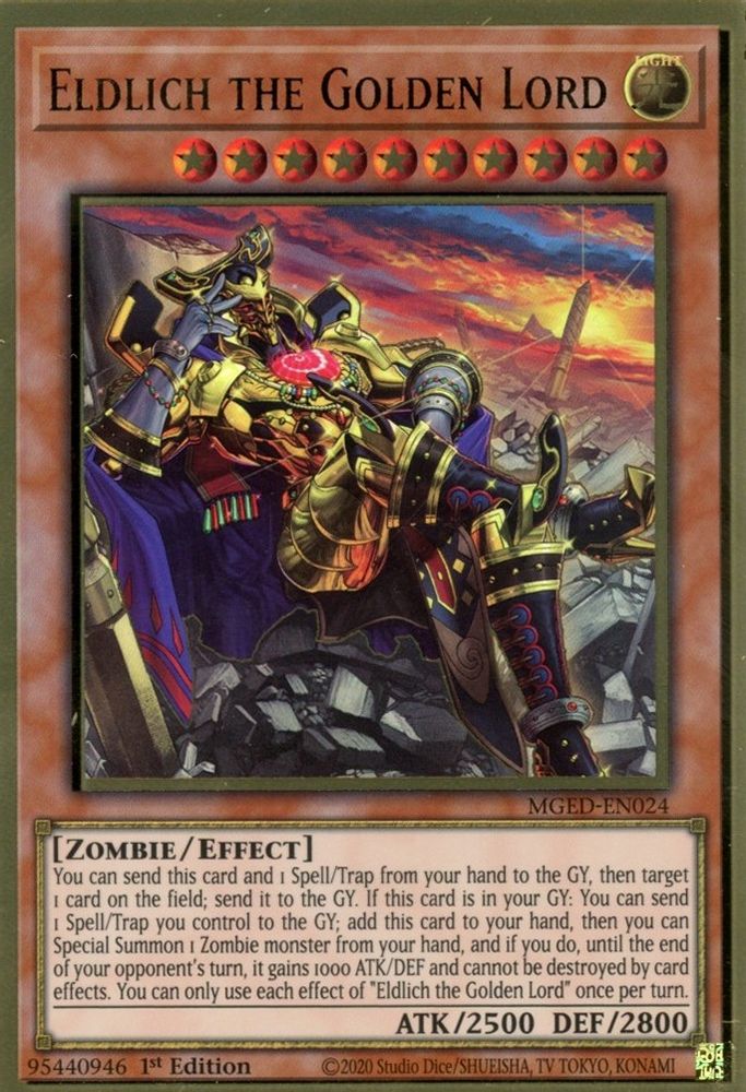 Eldlich the Golden Lord (MGED-EN024) - Premium Gold Rare