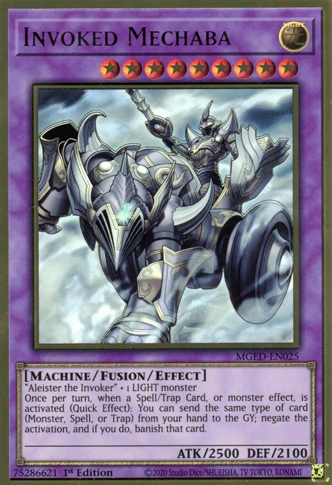 Invoked Mechaba (MGED-EN025) - Premium Gold Rare