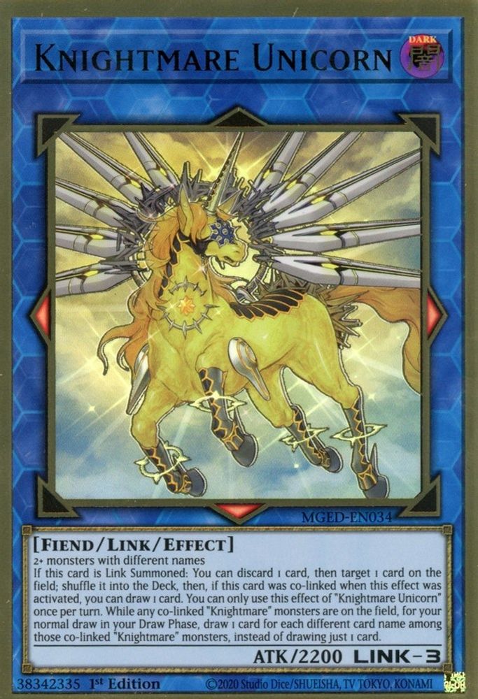 Knightmare Unicorn (MGED-EN034) - Premium Gold Rare