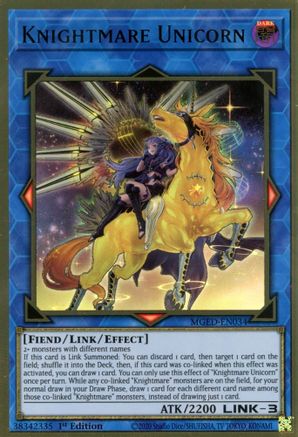 Knightmare Unicorn (Alternate Art) [MGED-EN034] Gold Rare