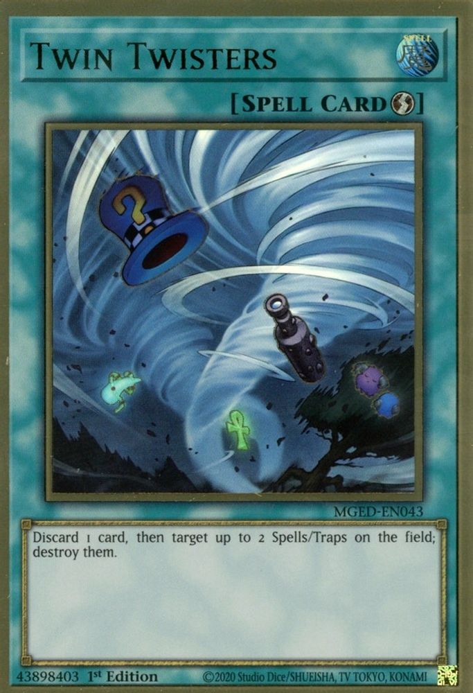 Twin Twisters (MGED-EN043) - Premium Gold Rare