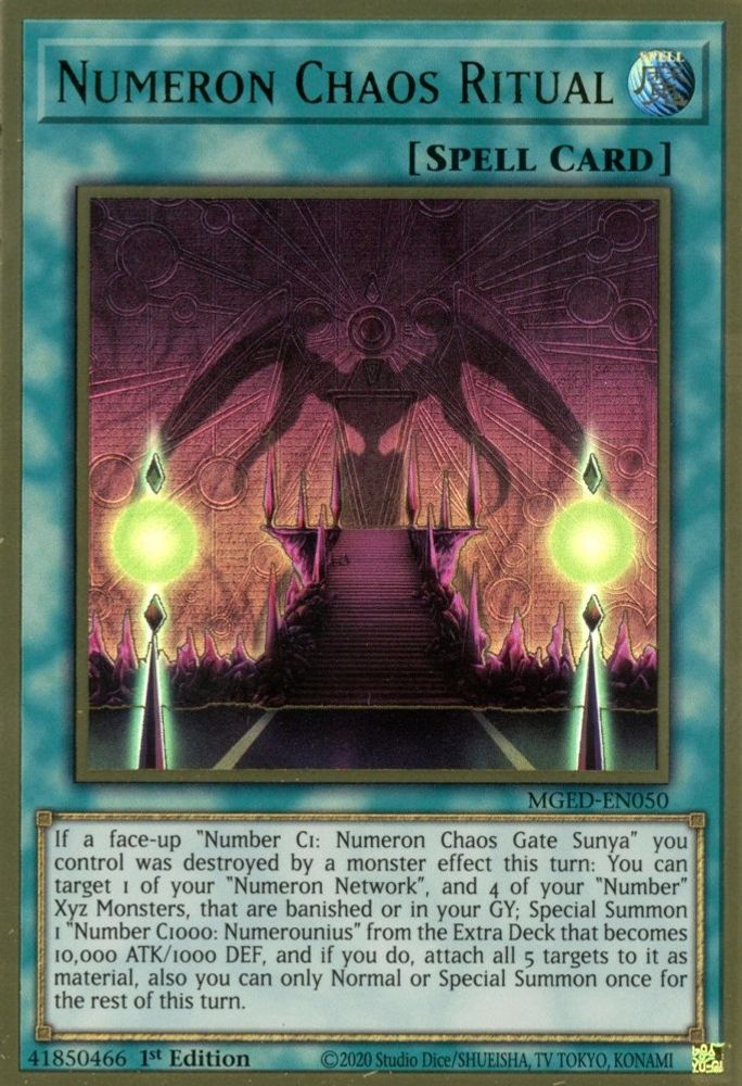 Numeron Chaos Ritual (MGED-EN050) - Premium Gold Rare