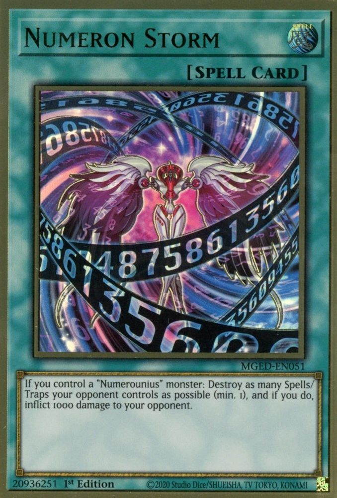 Numeron Storm (MGED-EN051) - Premium Gold Rare