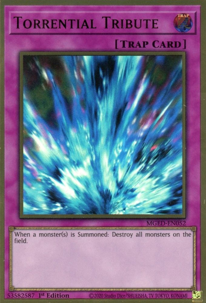 Torrential Tribute (MGED-EN052) - Premium Gold Rare
