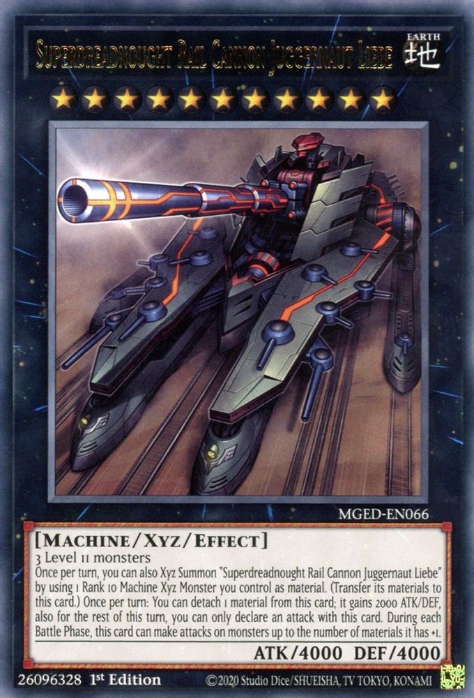 Superdreadnought Rail Cannon Juggernaut Liebe (MGED-EN066) - Rare