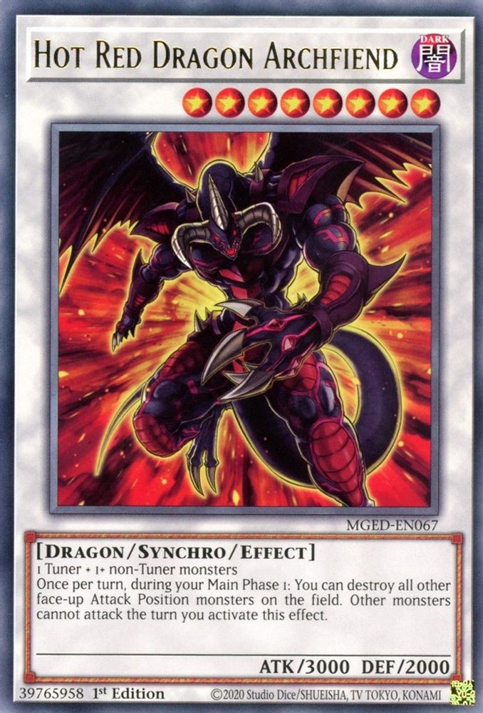 Hot Red Dragon Archfiend (MGED-EN067) - Rare