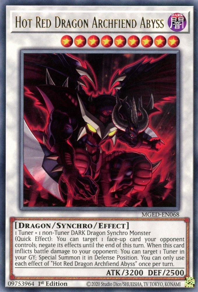 Dragon Rouge Chaud Archdémon Abyss [MGED-EN068] Rare 