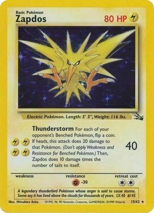 Zapdos (Cosmos Holo) 015/62  - Holofoil - Promo