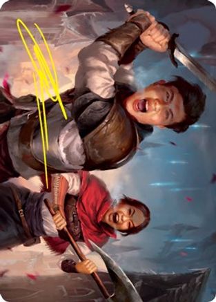 Daybreak Combatants Art Card (Gold-Stamped Signature) (ASVOW-042) - Art Series: Innistrad: Crimson Vow