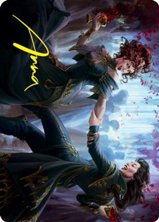 Falkenrath Celebrants (43/81) Art Card (Gold-Stamped Signature) (ASVOW-043) - Art Series: Innistrad: Crimson Vow