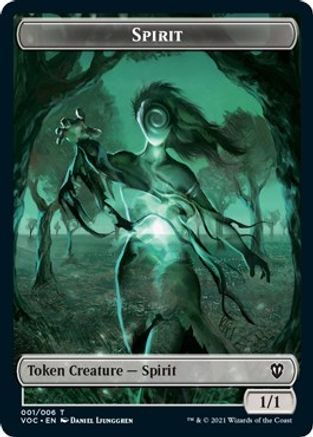 Spirit (001) // Spirit (002) Double-sided Token (VOC-1 // 2) - Commander: Innistrad: Crimson Vow