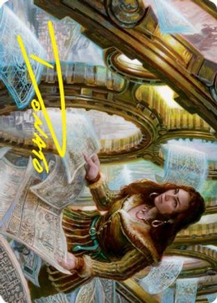 Cartographer's Survey Art Card (Gold-Stamped Signature) (ASVOW-051) - Art Series: Innistrad: Crimson Vow