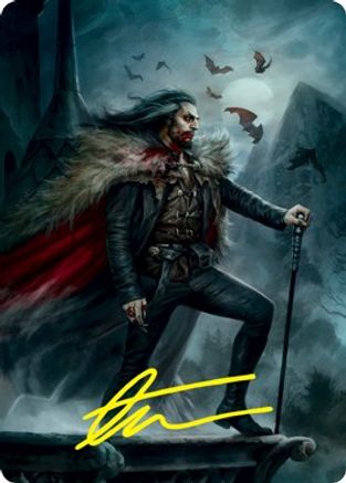 Dracula, Blood Immortal Art Card (Gold-Stamped Signature) (ASVOW-071) - Art Series: Innistrad: Crimson Vow