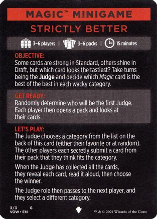 Magic Minigame: Strictly Better (VOW-003) - Innistrad: Crimson Vow