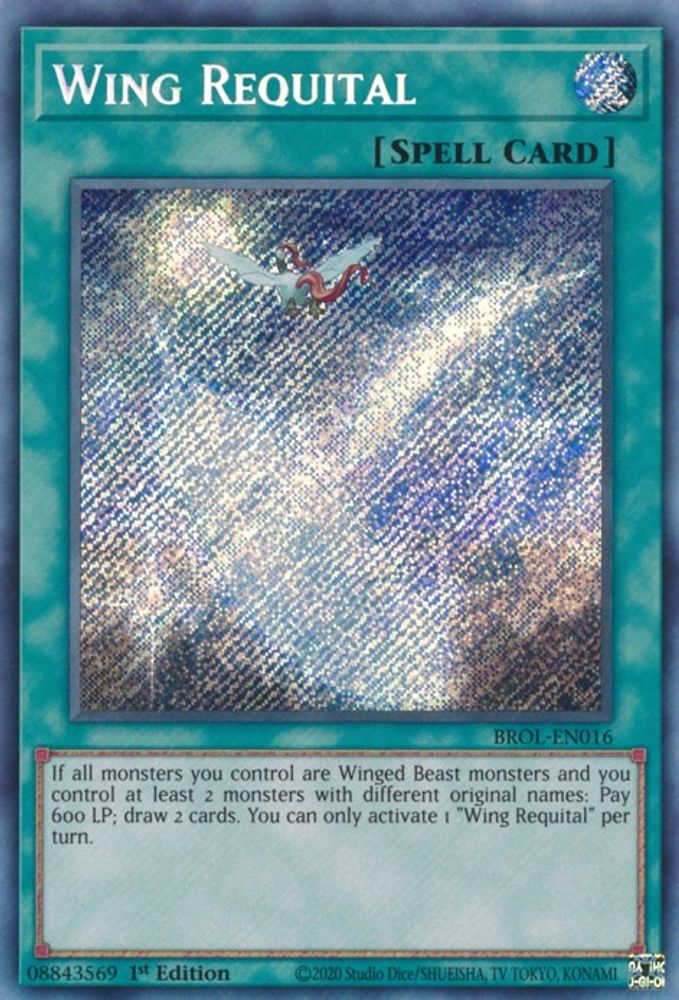 Wing Requital [BROL-EN016] Secret Rare 